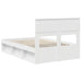 Cadru de pat cu headboard Alb 120 x 190 cm Lemn de pin masiv - WALTI WALTI