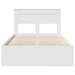 Cadru de pat cu headboard Alb 120 x 190 cm Lemn de pin masiv - WALTI WALTI