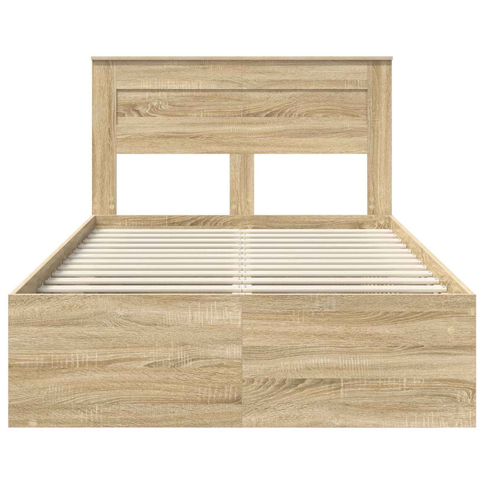Cadru de pat cu headboard Sonoma 120 x 190 cm Lemn de pin masiv - WALTI WALTI