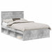 Cadru de pat cu headboard Beton 120 x 190 cm Lemn de pin masiv - WALTI WALTI