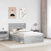 Cadru de pat Gri Sonoma 120 x 190 cm Lemn de pin masiv - WALTI WALTI