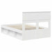 Cadru de pat cu headboard Alb 120 x 200 cm Lemn de pin masiv - WALTI WALTI