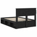 Cadru de pat cu headboard Negru 120 x 200 cm Lemn de pin masiv - WALTI WALTI