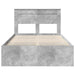 Cadru de pat cu headboard Beton 120 x 200 cm Lemn de pin masiv - WALTI WALTI