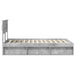 Cadru de pat cu headboard Beton 120 x 200 cm Lemn de pin masiv - WALTI WALTI