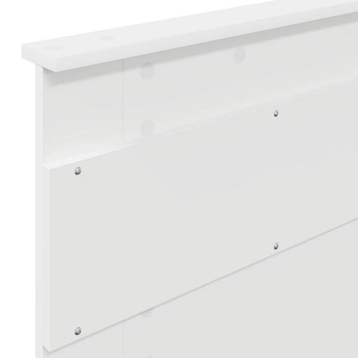 Cadru de pat cu headboard Alb 100 x 200 cm Lemn de pin masiv - WALTI WALTI