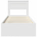Cadru de pat cu headboard Alb 100 x 200 cm Lemn de pin masiv - WALTI WALTI