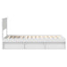 Cadru de pat cu headboard Alb 100 x 200 cm Lemn de pin masiv - WALTI WALTI
