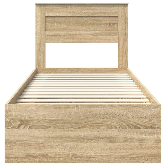 Cadru de pat cu headboard Sonoma 100 x 200 cm Lemn de pin masiv - WALTI WALTI