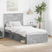 Cadru de pat Gri Concret 100 x 200 cm Lemn de pin masiv - WALTI WALTI