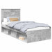 Cadru de pat Gri Concret 100 x 200 cm Lemn de pin masiv - WALTI WALTI