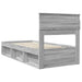 Cadru de pat cu saltea Gri Sonoma 90 x 190 cm Lemn de pin masiv - WALTI WALTI