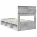 Cadru de pat cu headboard Beton 90 x 200 cm Lemn de pin masiv - WALTI WALTI