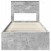 Cadru de pat cu headboard Beton 90 x 200 cm Lemn de pin masiv - WALTI WALTI