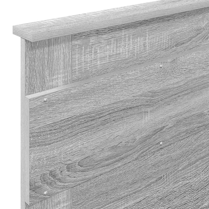 Cadru de pat cu saltea Gri Sonoma 90 x 200 cm Lemn de pin masiv - WALTI WALTI