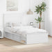 Cadru de pat cu saltea Alb 75 x 190 cm Lemn de pin masiv - WALTI WALTI