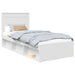 Cadru de pat cu saltea Alb 75 x 190 cm Lemn de pin masiv - WALTI WALTI