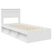 Cadru de pat cu saltea Alb 75 x 190 cm Lemn de pin masiv - WALTI WALTI