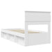 Cadru de pat cu saltea Alb 75 x 190 cm Lemn de pin masiv - WALTI WALTI