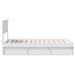 Cadru de pat cu saltea Alb 75 x 190 cm Lemn de pin masiv - WALTI WALTI