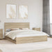 Cadru de pat Stejar Sonoma 200 x 200 cm Lemn Ingineresc - WALTI WALTI