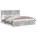 Cadru de pat Gri din beton 200 x 200 cm Lemn Ingineresc - WALTI WALTI
