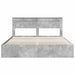Cadru de pat Gri din beton 200 x 200 cm Lemn Ingineresc - WALTI WALTI