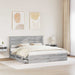 Cadru de pat cu sertar Gri Sonoma 200 x 200 cm Lemn Ingineresc - WALTI WALTI