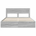 Cadru de pat cu sertar Gri Sonoma 200 x 200 cm Lemn Ingineresc - WALTI WALTI