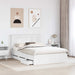 Cadru de pat cu sertar Alb 160 x 200 cm Lemn Ingineresc - WALTI WALTI