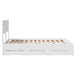 Cadru de pat cu sertar Alb 160 x 200 cm Lemn Ingineresc - WALTI WALTI