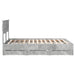 Cadru de pat Gri din beton 160 x 200 cm Lemn Ingineresc - WALTI WALTI