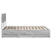 Cadru de pat cu sertar Gri Sonoma 160 x 200 cm Lemn Ingineresc - WALTI WALTI