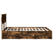 Cadru de pat Stejar fumuriu 140 x 190 cm Lemn Ingineresc - WALTI WALTI