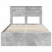 Cadru de pat Gri din beton 135 x 190 cm Lemn Ingineresc - WALTI WALTI