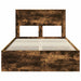 Cadru de pat Stejar fumuriu 135 x 190 cm Lemn Ingineresc - WALTI WALTI