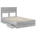 Cadru de pat cu sertar Gri Sonoma 120 x 190 cm Lemn Ingineresc - WALTI WALTI