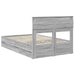 Cadru de pat cu sertar Gri Sonoma 120 x 190 cm Lemn Ingineresc - WALTI WALTI