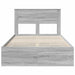 Cadru de pat cu sertar Gri Sonoma 120 x 190 cm Lemn Ingineresc - WALTI WALTI