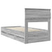 Cadru de pat cu sertar Gri Sonoma 100 x 200 cm Lemn Ingineresc - WALTI WALTI