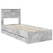 Cadru de pat Gri din beton 90 x 190 cm Lemn Ingineresc - WALTI WALTI