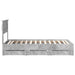 Cadru de pat Gri din beton 90 x 190 cm Lemn Ingineresc - WALTI WALTI