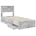 Cadru de pat Gri din beton 90 x 200 cm Lemn Ingineresc - WALTI WALTI
