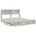 Pat cu storage Gri din beton 200 x 200 cm Lemn compozit - WALTI WALTI