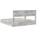 Pat cu storage Gri din beton 200 x 200 cm Lemn compozit - WALTI WALTI