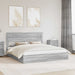 Pat cu storage cu sertar Gri Sonoma 200 x 200 cm Lemn compozit - WALTI WALTI
