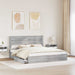 Pat cu storage cu sertar Gri Sonoma 200 x 200 cm Lemn compozit - WALTI WALTI