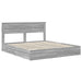 Pat cu storage cu sertar Gri Sonoma 200 x 200 cm Lemn compozit - WALTI WALTI