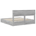 Pat cu storage cu sertar Gri Sonoma 200 x 200 cm Lemn compozit - WALTI WALTI