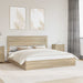 Pat cu storage Stejar Sonoma 180 x 200 cm Lemn compozit - WALTI WALTI